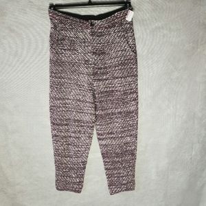 Free People Sweater Texture Fabric Straight Leg Pants Soft Cotton/Nylon Blend